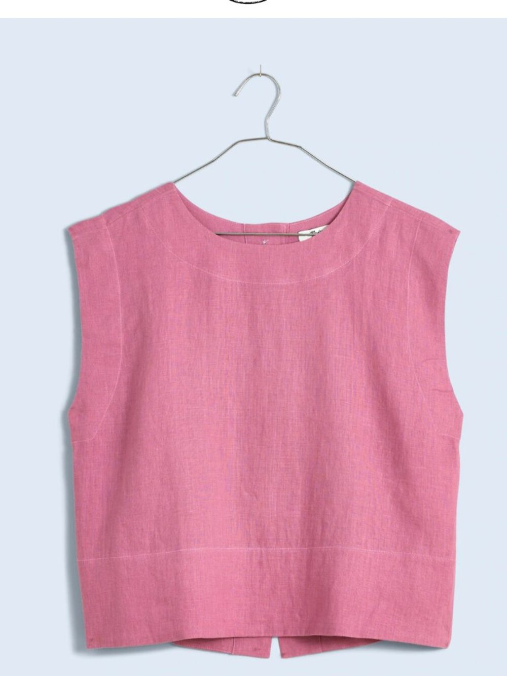 NWT Madewell Plus Bateau-Neck Tank in 100% Linen Size 2X